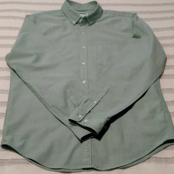 Express Men's Slim Soft Wash Oxford Long Sleeve Shirt - Picture 1 of 6